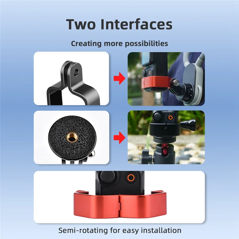 VO-拡張ブラケットフレームアダプター & ネジバックパッククリップ自転車ホルダー DJI OSMO ポケット 3 カメラアクセサリー