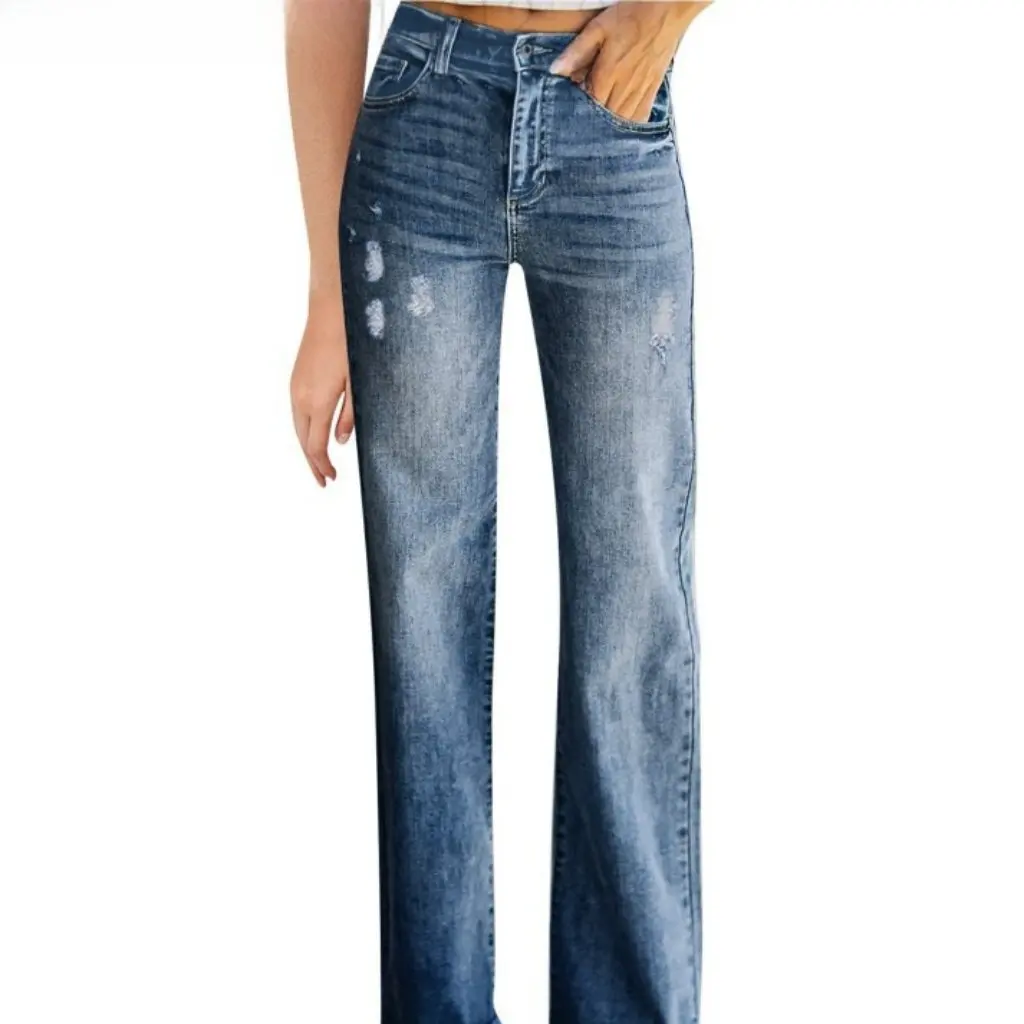 Pantalon en Denim ample rétro pour femmes, commerce de Style européen et américain, à la mode