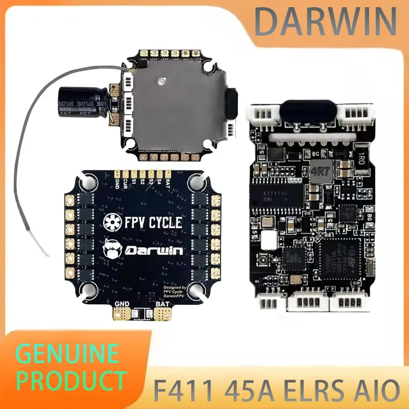 

DarwinFPV F411 45A ELRS AIO CineApe35 Integrated ELRS 2.4G Support for Install O3/VISTA/HDZERO/Avatar and Other Digital VTX