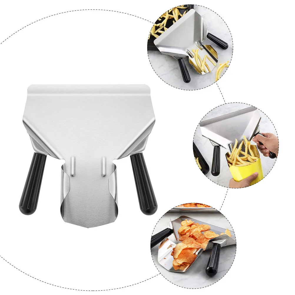 

Stainless Steel Lightweight Popcorn Scoop French Fries Chicken Fillet Ice Cube Food Shovel Chip Spatula