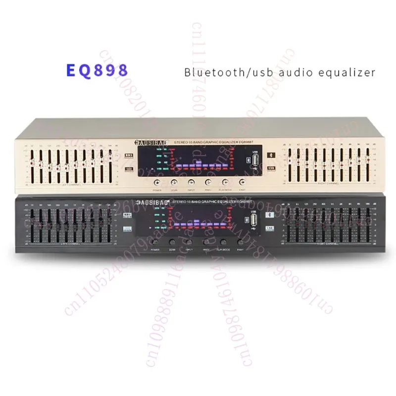 

Цифровой стереофонический предусилитель-эквалайзер EQ-898BT HIFI HD со встроенным USB и Bluetooth, для домашнего использования, 10-полосный, 220В
