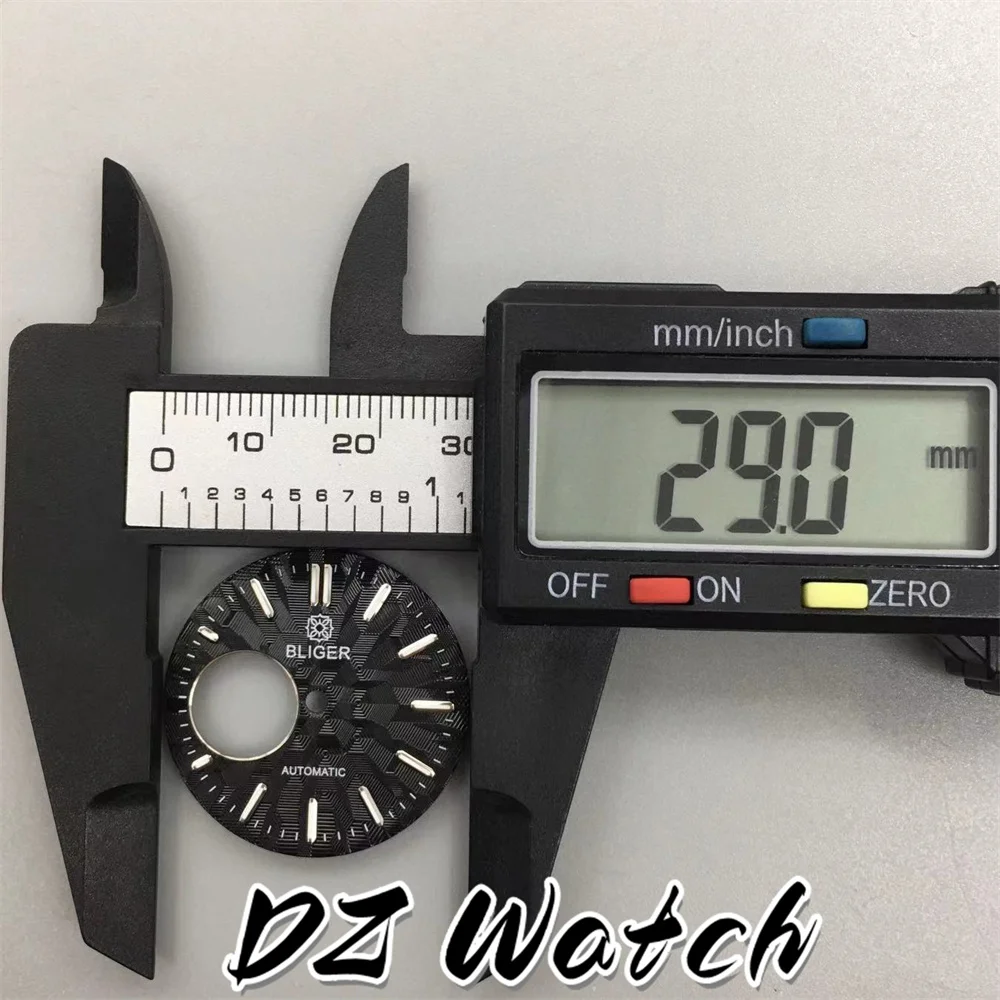 DZ 29mm/31mm Watch Dial Diving Texture Watch Faces Modification Watch Accessories Black silver Green Luminous Fit NH38 Movement