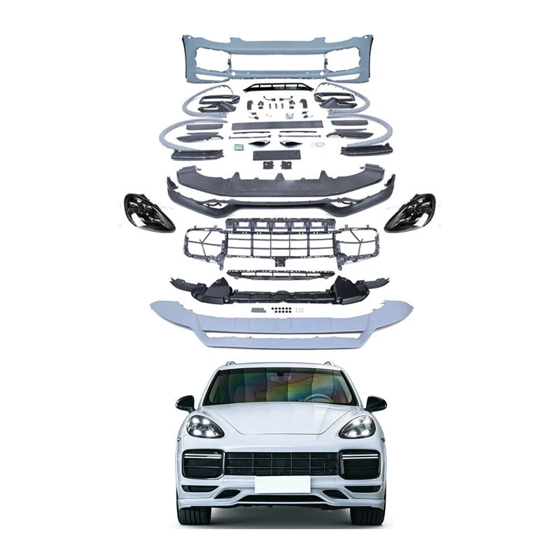 958.1 Upgrade 9y0.1 2023 Turbo+TKT Style Front Body Kits LED Headlights Cayenne 2011-2014 958 JHBSJ029 High Quality PP