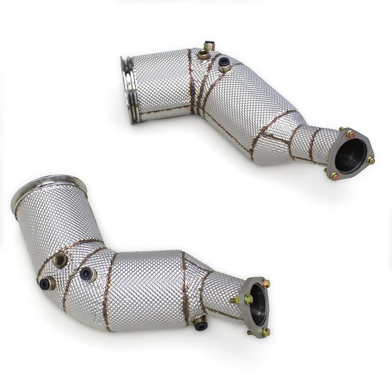 

Hot Sale BK Heat Shield Downpipe for S8 D5 4.0T 2020-2024 Stainless Steel Header Straight Exhaust Pipes