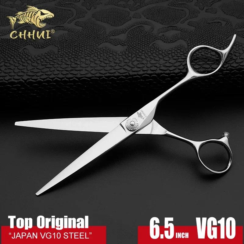 Japan Vg10 Steel Hairdressing Scissors Professional 6.5 Inch Barber Shears Tool Hair Cutting Scissors Pet Dog Grooming Scissors