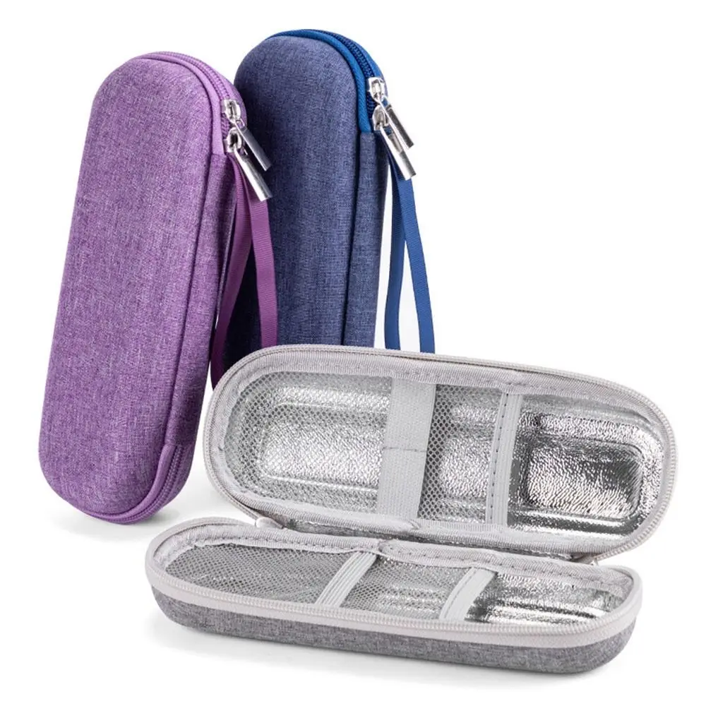 Portable EVA Insulin Cooling Bag Waterproof Thermal Insulated Pocket Pill Protector Glaciated Cold Storage Bag for Diabetics