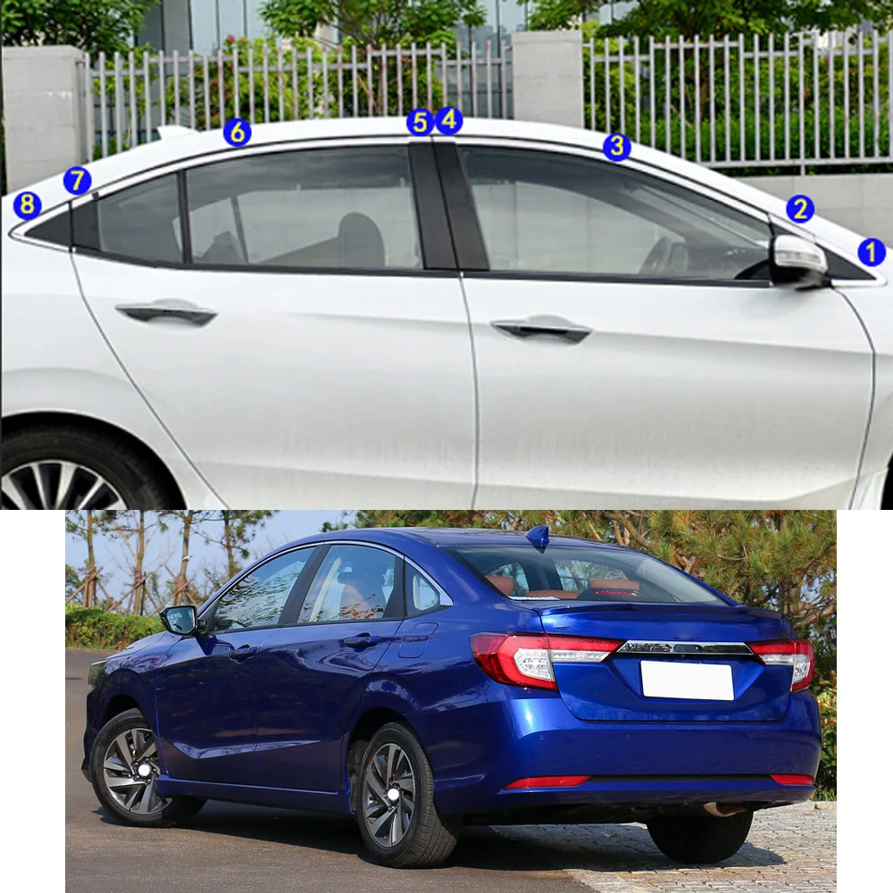 

For Honda Crider 2013 2014 2015 2016 2017 2018 Car Sticker Garnish Pillar Window Middle Strip Trim Frame Hoods Parts