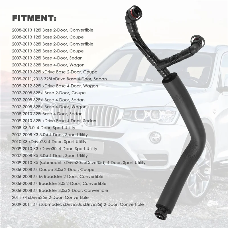

New Crankcase Vent Hose For -BMW 1 3 5 Series X3 X5 Z4 11157559528