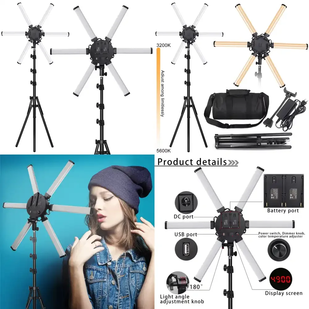 

High Quality 6 Arms Star Lamp LED Photographic Video Ring Light