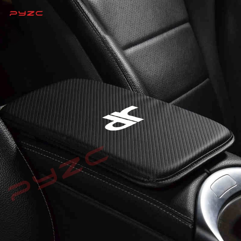 Carbon Fiber PU Leather Car Central Armrest Dust Proof Storage Box Cover Pad Voor Dr Motoren Dr Nul DR3 5.0 4.0 6.0 F35 Chery 