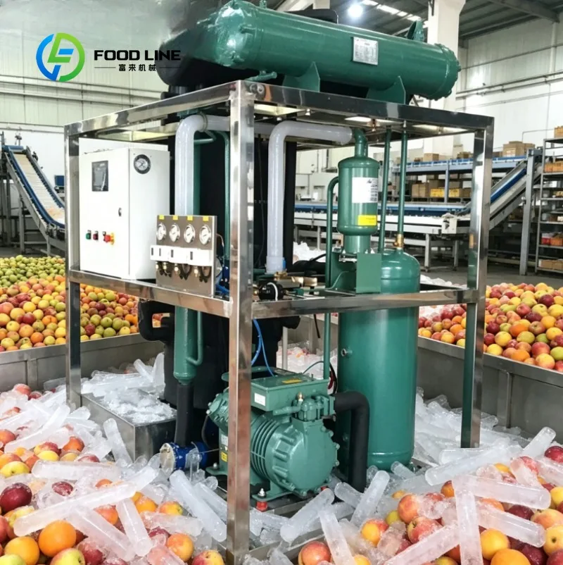 

Custom Tube Ice Machine Commercial Stainless Steel Ice Maker for Hotel Restaurant Bar Seafood Cooling Storage Equipment