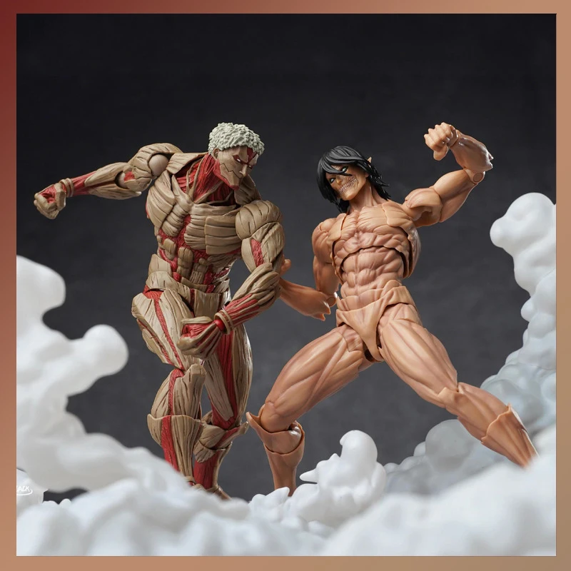 Figura de acción de Eren Jaeger de Kaiyodo, en stock, de la serie Amazing Yamaguchi, el Titán Acorazado, de Attack on Titan, modelo de juguete de anime.