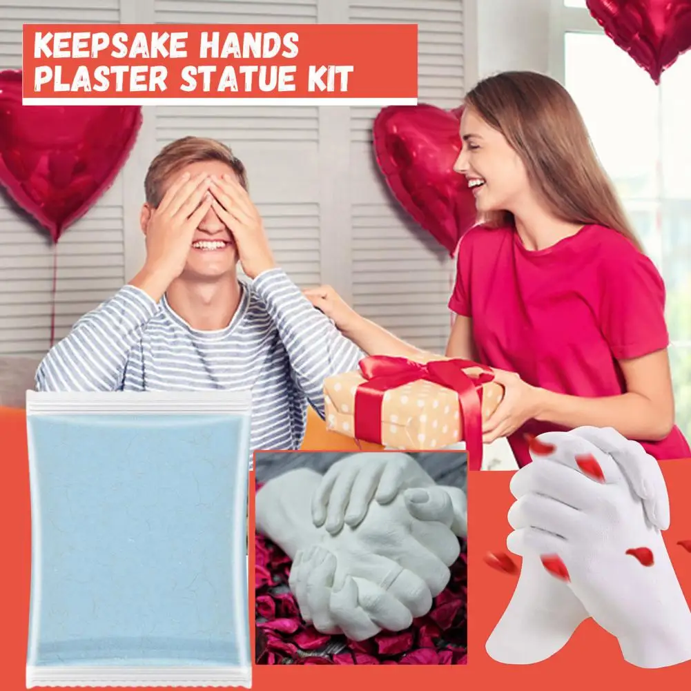 Handprint Impression Set Premium 3d Family Hand Mold Plaster Kit Personalized Keepsake Handprint Material Set for Whole Family