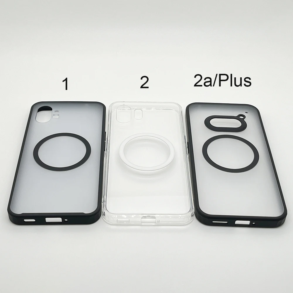 Magnetic Case For Nothing Phone 2a Hard Back Cover 1 One 2 Plus Soft TPU Frame Slim Shockproof Anti-Scratch Skin Funda Shell