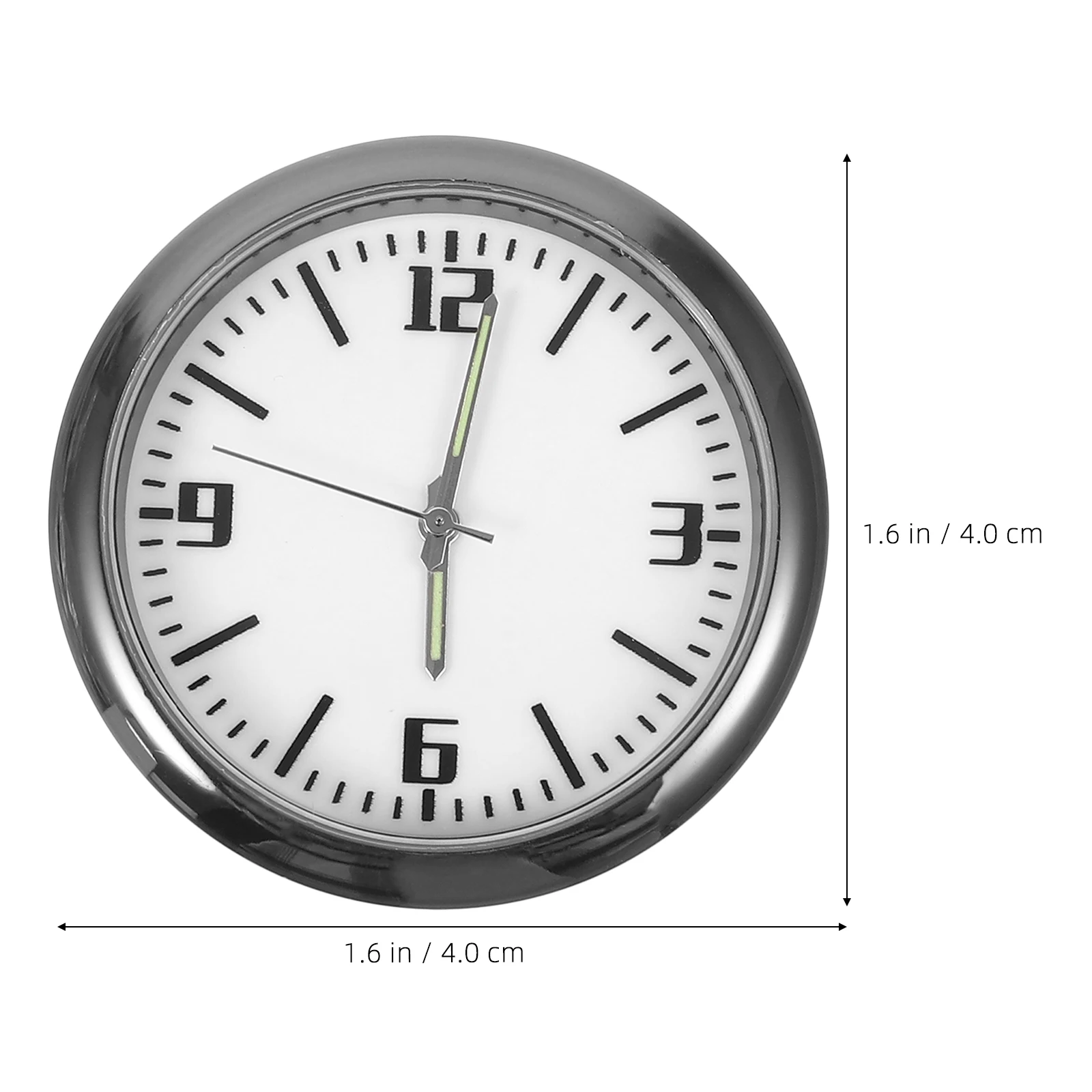 

Mini Electronic Quartz For Car Dashboard Metal Stick On Auto Dashboard Travel Desk Clock Small Portable Vehicle Interior Clock