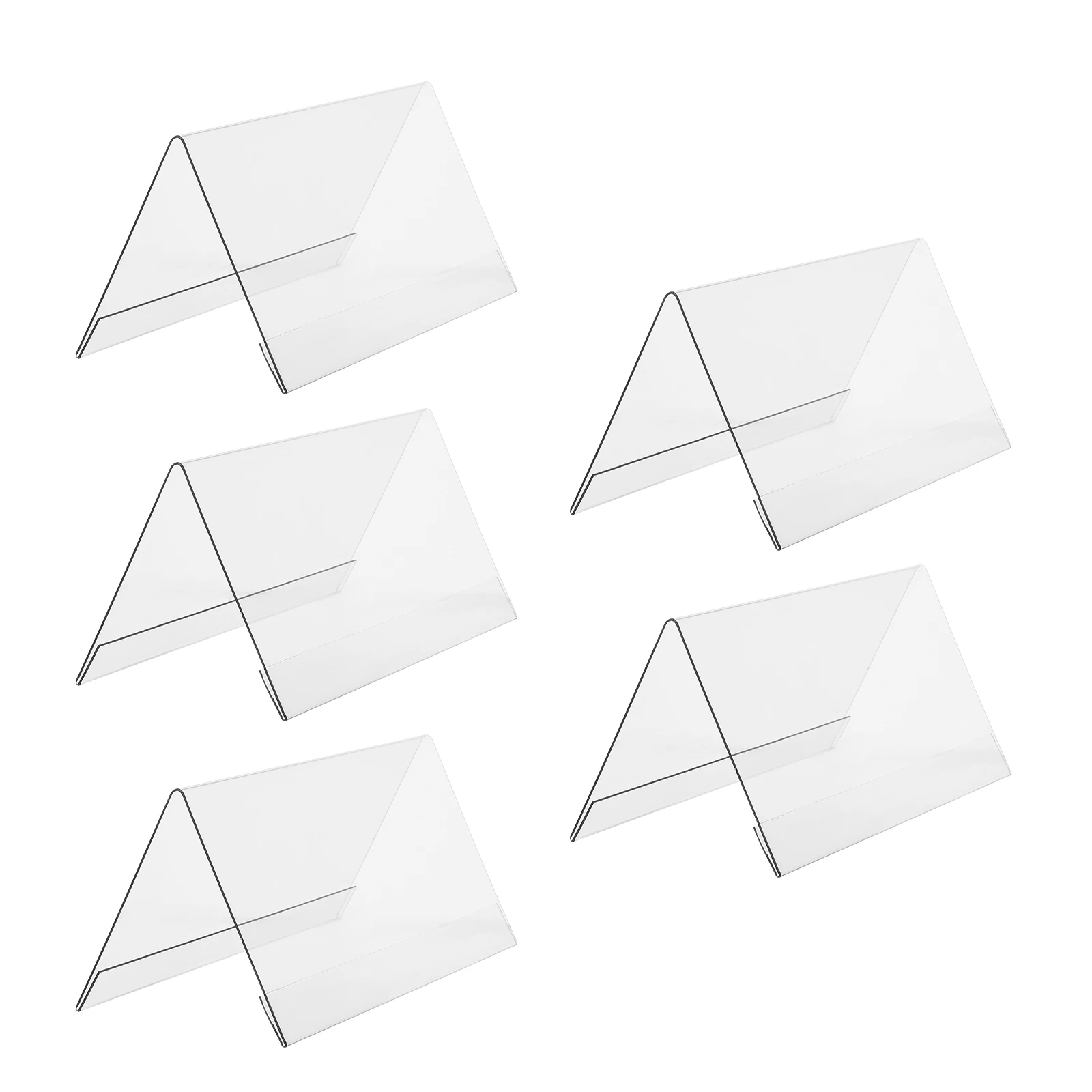 

5pcs Acrylic Board 200x100mm Clear Double-sided Conference Guest Seat Cards Table Stand Conference Guest Seat Display Cards Name