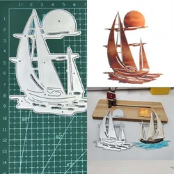 Sailboat Cutting Dies Metal Scrapbooking Stencils Die Card Background Decoration DIY Embossing Album Paper Cards Gift