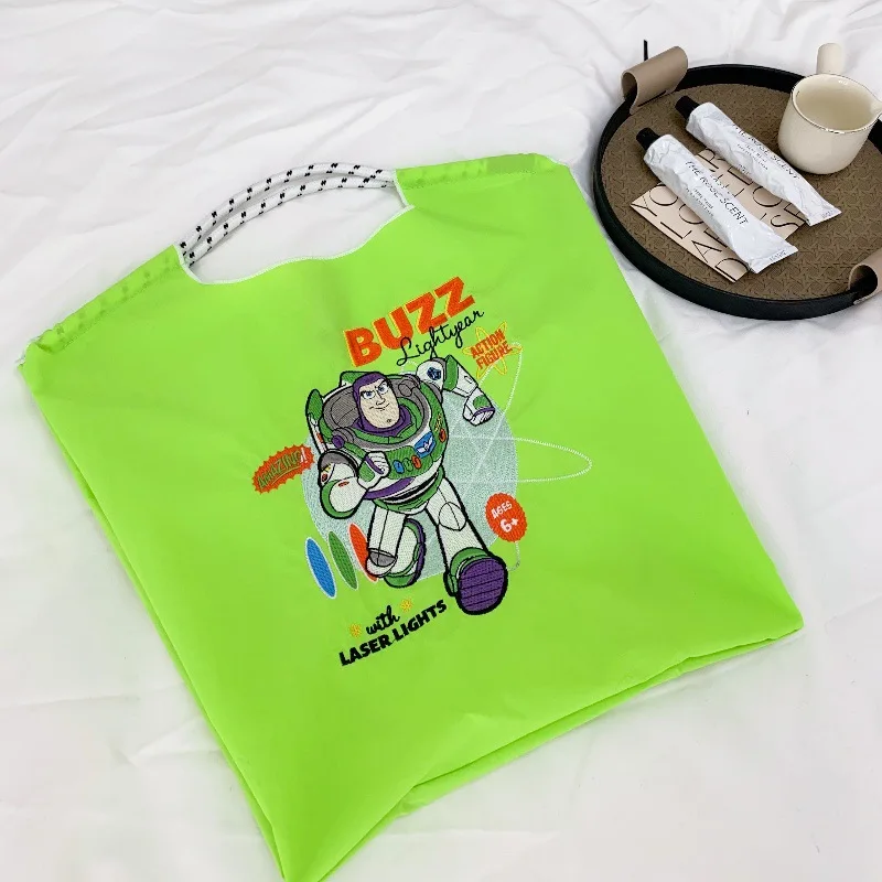 Kawaii Disney Buzz Lightyear Sheriff Woody Pride Anime Toy Story Summer Eco-Friendly High-Capacity Nylon Shopping Bag Girls Gift