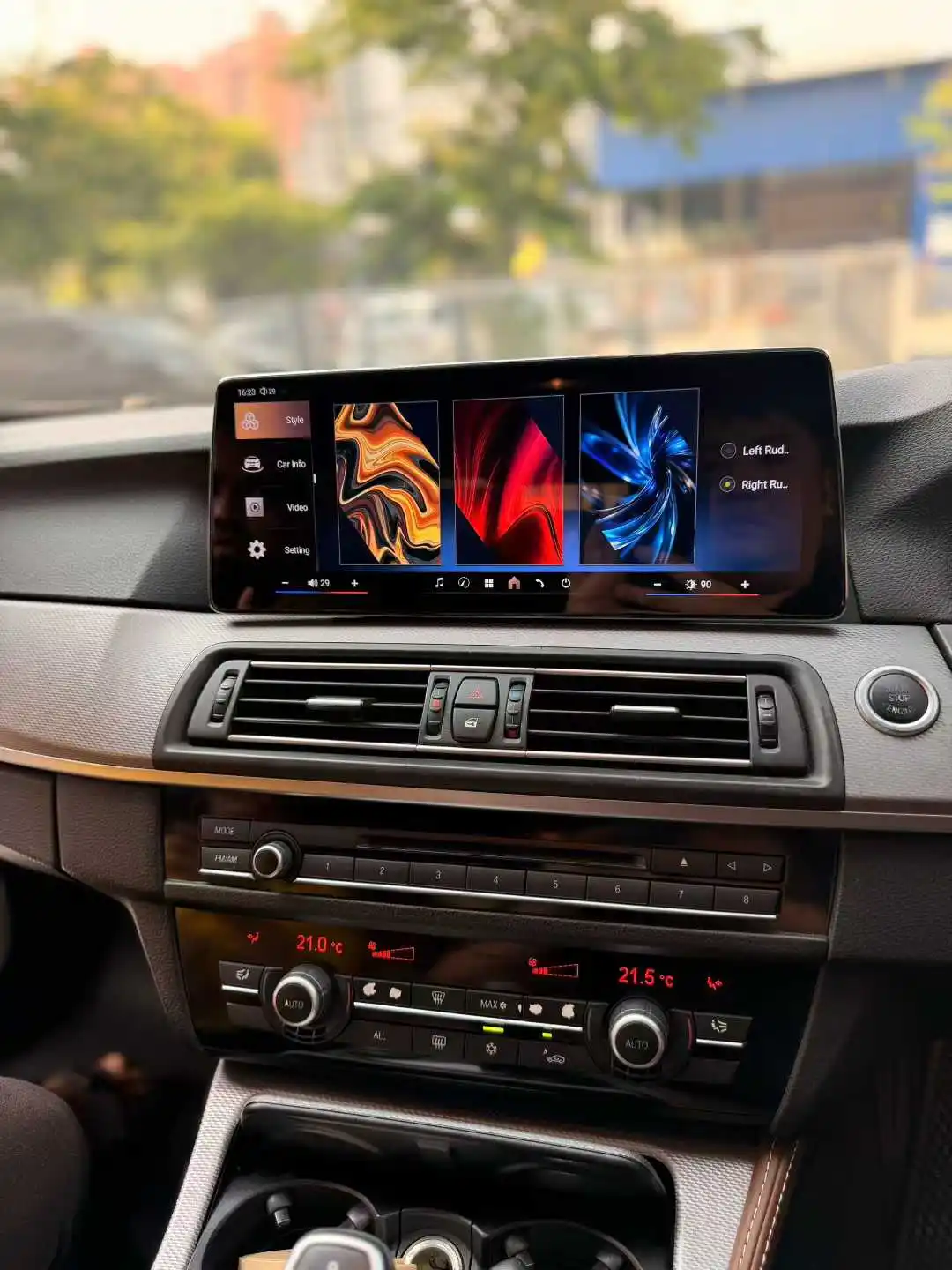 12.8 "راديو السيارة الاندورويد لسيارات BMW 5 Series F10 2010-2017 Carplay Hicar ID9 ستيريو الوسائط المتعددة الملاحة GPS مسجل شرائط Headunit