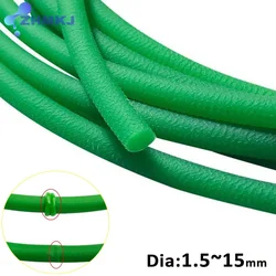 Round Green Polyurethane Conveyor Belts PU Drive Belt Meltable Cord Diameter 1.5 2 2.5 3 3.5 4 5 6 7 8 10 12mm