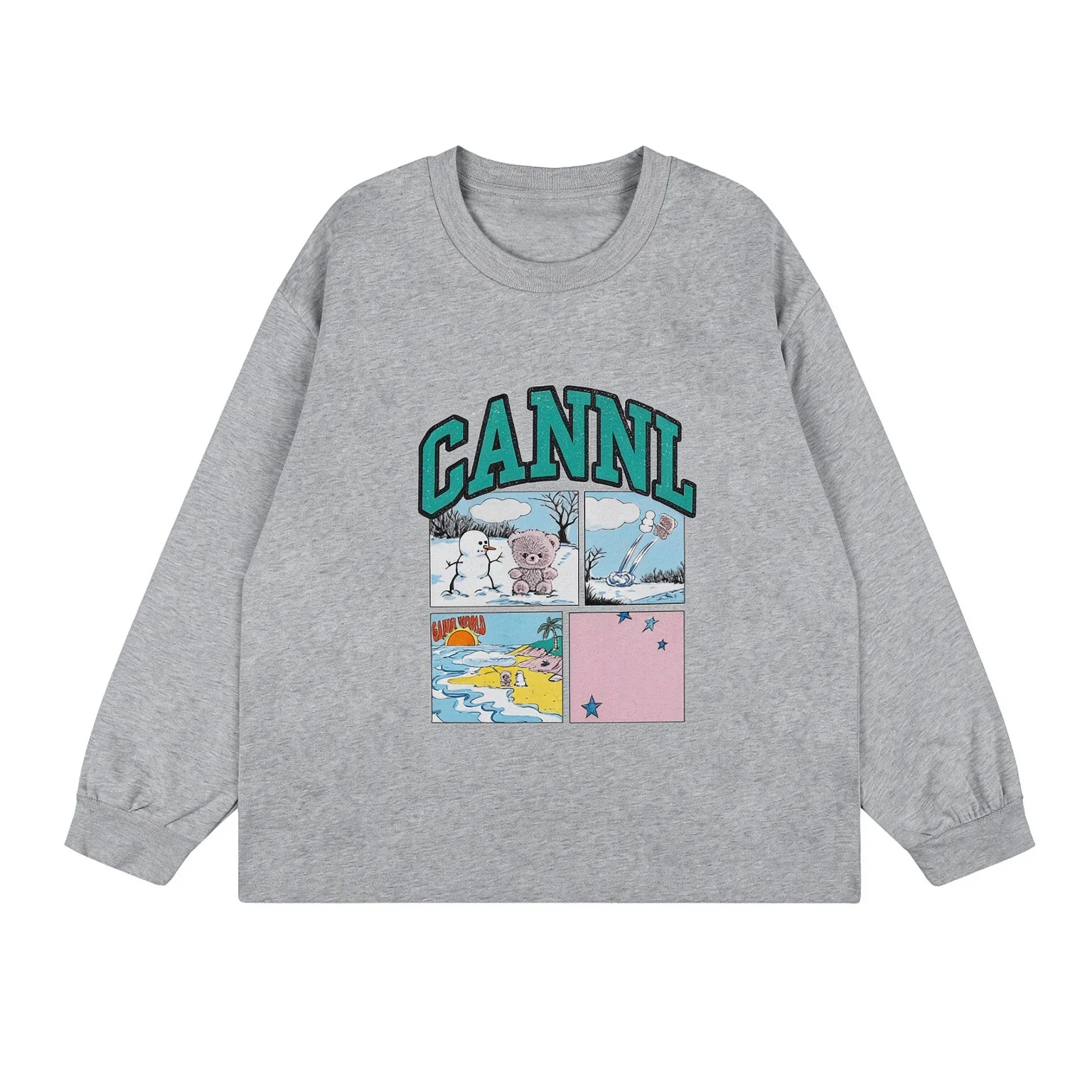 Cotton Women's Long Sleeve Tee， Regular Size XS-L