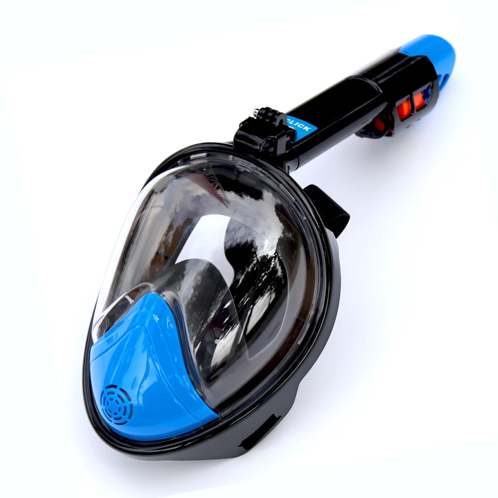 

2022 Summer Swimming Scuba Diving Mask Full Face Snorkeling Mask Surface Scuba for Gopro L/XL Black 7 color wholesale