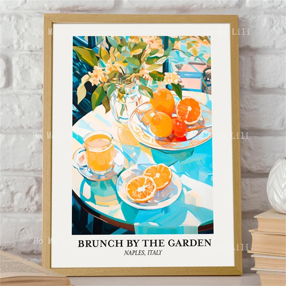 Sun-Kissed Citrus Vibrant Oranges Wall Art Brunch The Garden Artwork Poster Naples Italy Travel Memorabilia