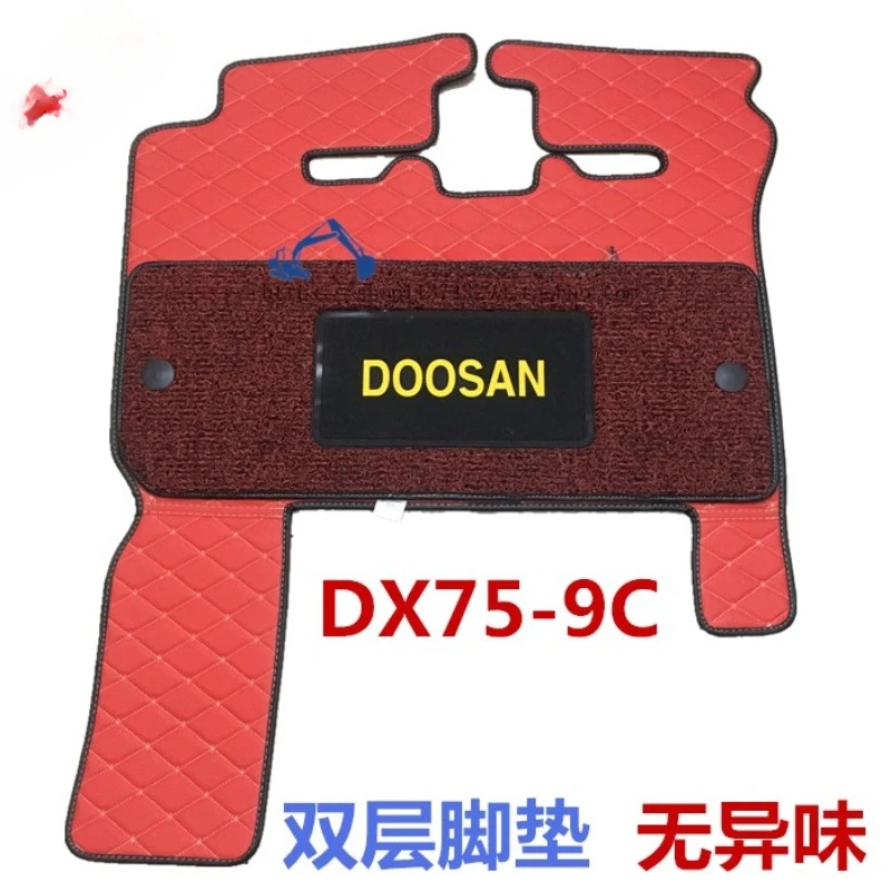 Rubber floor mats for cab of DX75-9/150/220/225/260-9C Doosan excavator parts daewoo