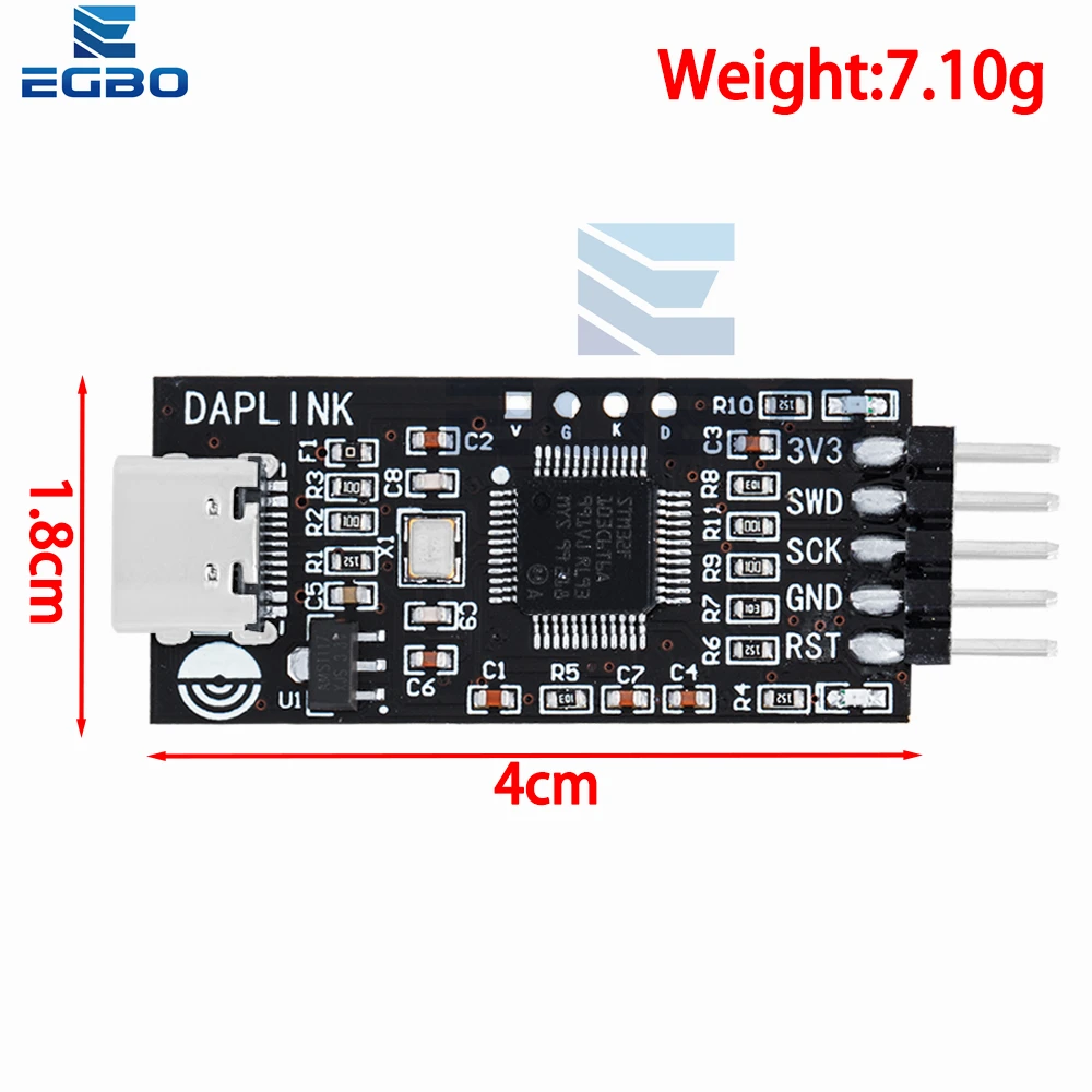EGBO DAPLINK عالي الجودة يحل محل موقد JLINK OB/STLINK STM32 ومنزلق وذراع محاكي لاردوينو