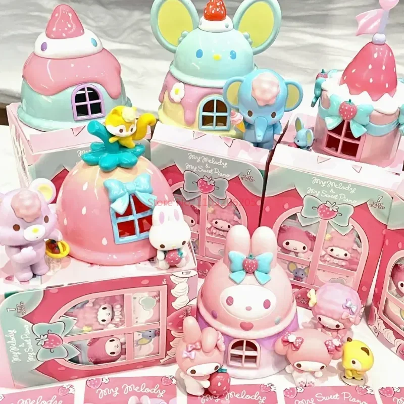 

Оригинальный Sanrio My Melody Amd My Sweet пианино Play House серии Kawaii Аниме Фигурка модель украшение Настольная игрушка