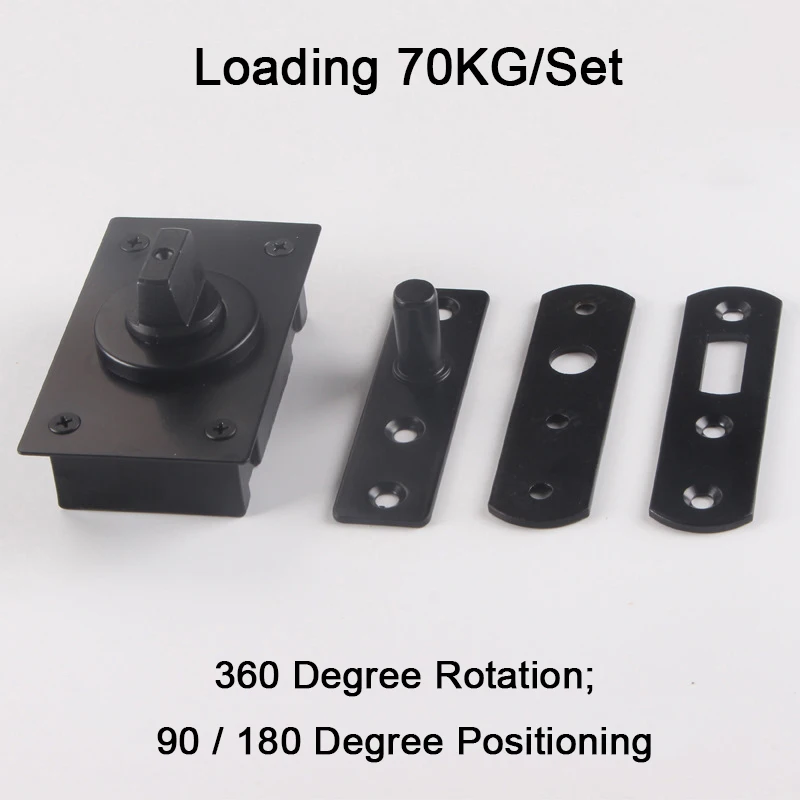 

HOT 1Set Heavy Door Pivot Hinges 360° Rotation with Positioning Invisible Hidden Door Hinges Install Up and Down Loading 70KG