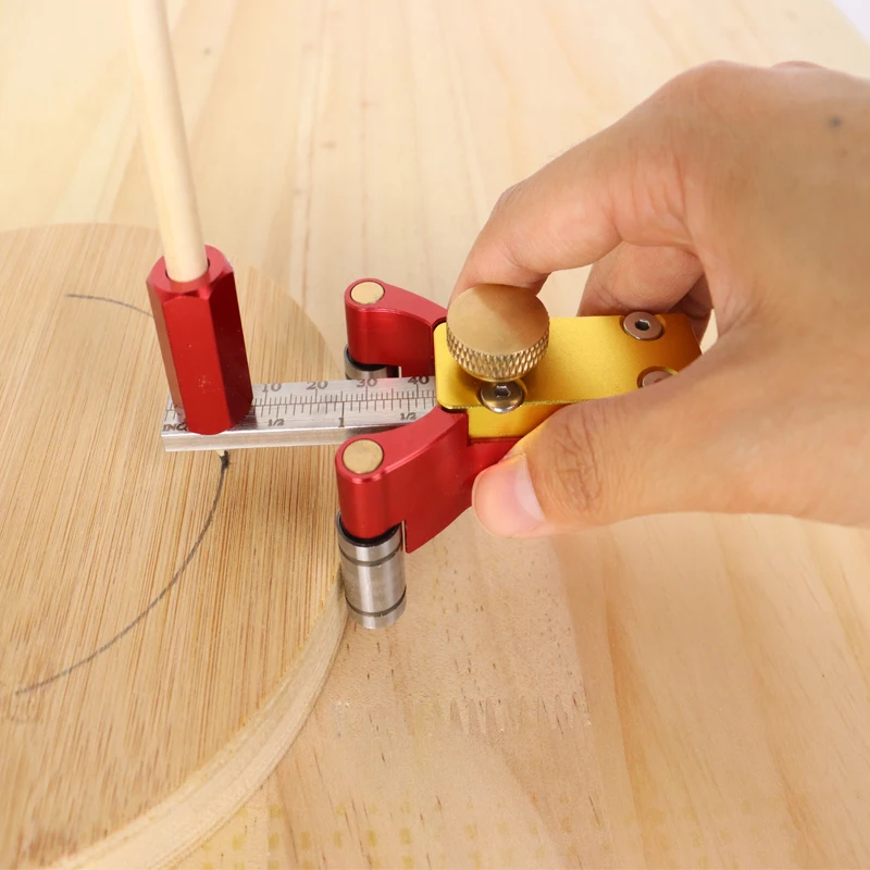 Houtbewerking Scribe Rechte Lijn Arc Kraspen Heerser Aluminium Precisie Parallelle Lijn Tekening Markering Gauge Meetinstrumenten