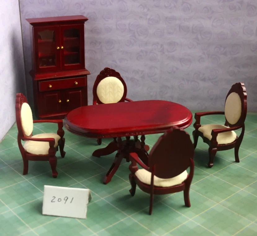 1:12 New Diy Miniature Dollhouse Furniture Doll Mini Soft Mini Table Chair Model Mini Kitchen Decoration Accessories