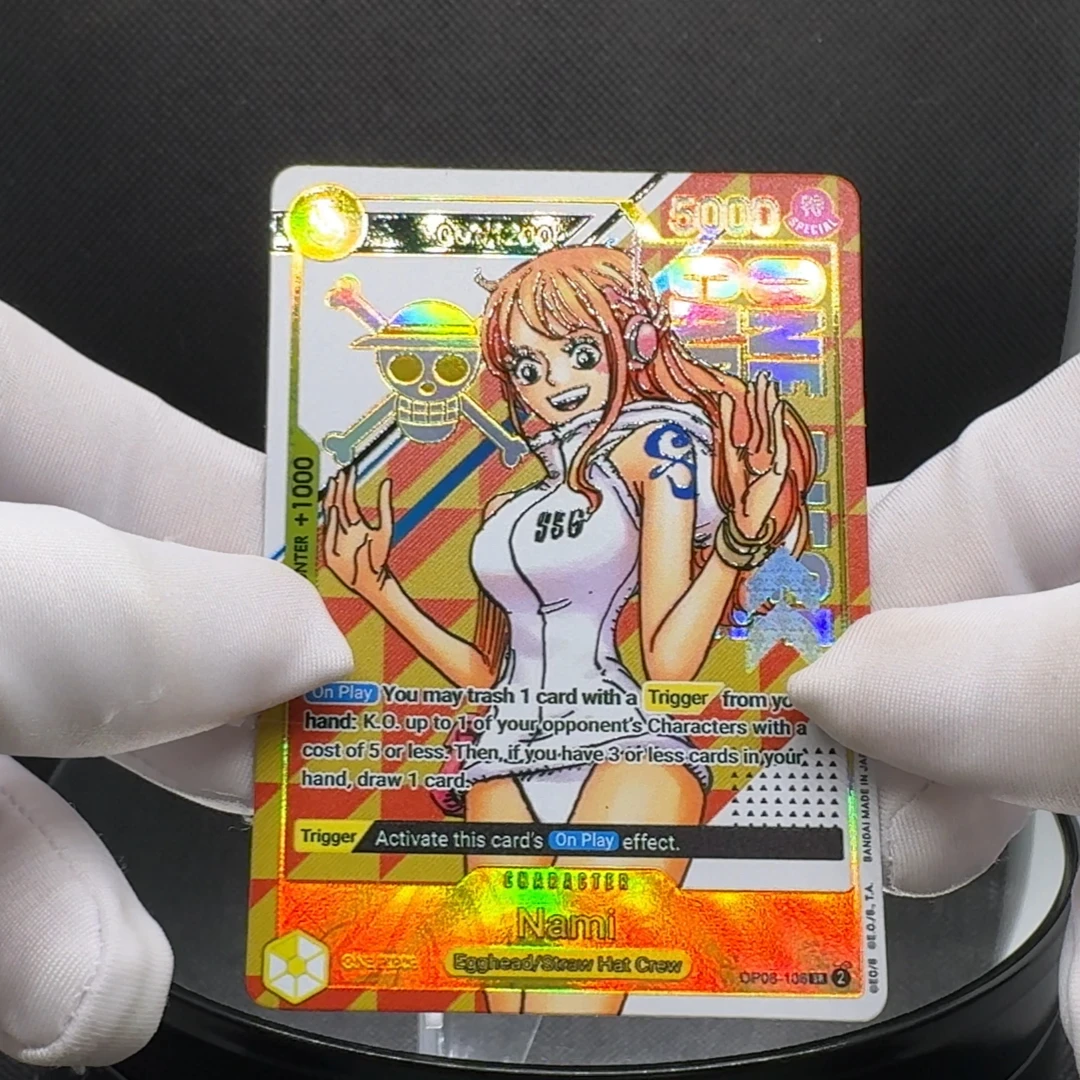 قطعة واحدة TCG OPCG الإنجليزية نامي بطاقة جائزة OP08-106 محكم احباط بطاقة أنيمي تحصيل بطاقات #4