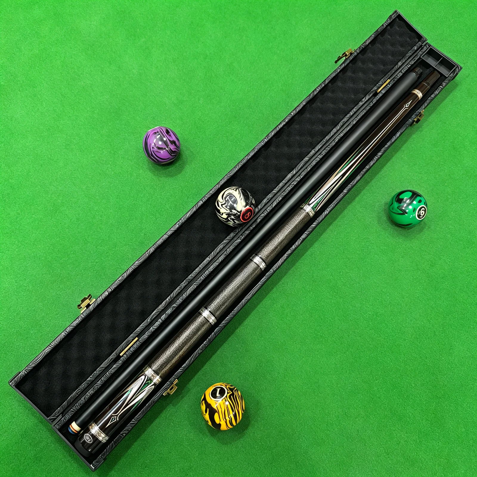 High‑end Billiard Cue Set, 12.5mm Tip, Stainless Steel Slow 8‑tooth Joint, Tight Non‑loosening Connection, Ideal Holiday Gift view 5