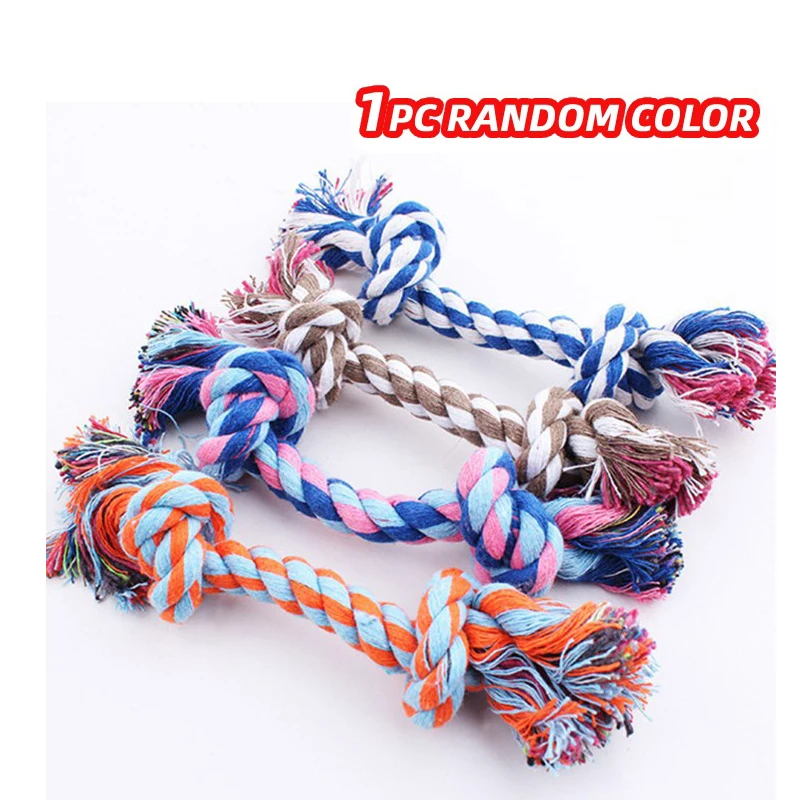 

35CM Dog Toys Knot Rope Chew for Small Medium Large Durable Braided Pets Interactive Funny Teeth Cleaning Supplies 1pc