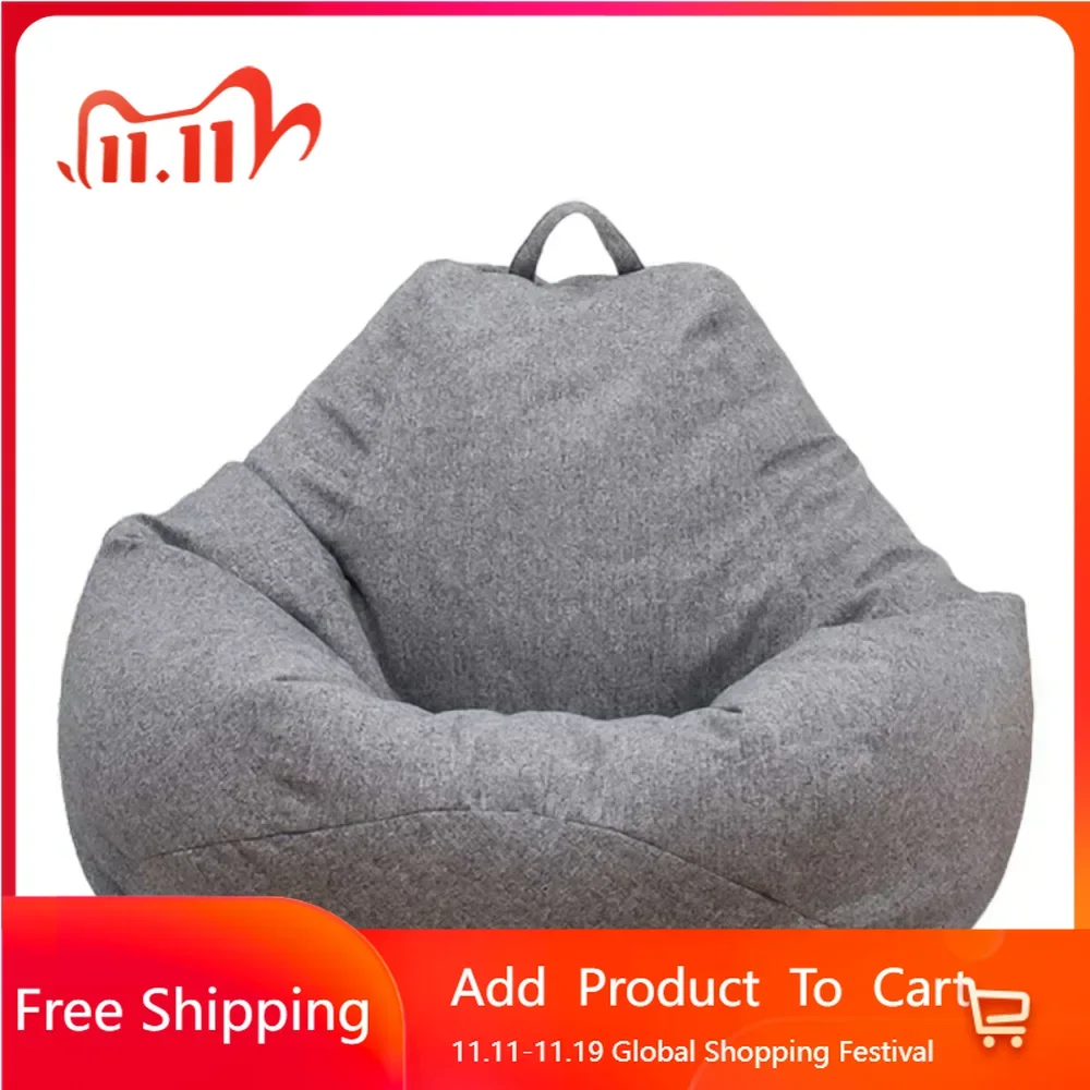 

Large Bean Bag Chair Cover Sofa Color Simple Design Indoor Lazy Lounger Cover for Adults and Kids with No Filling