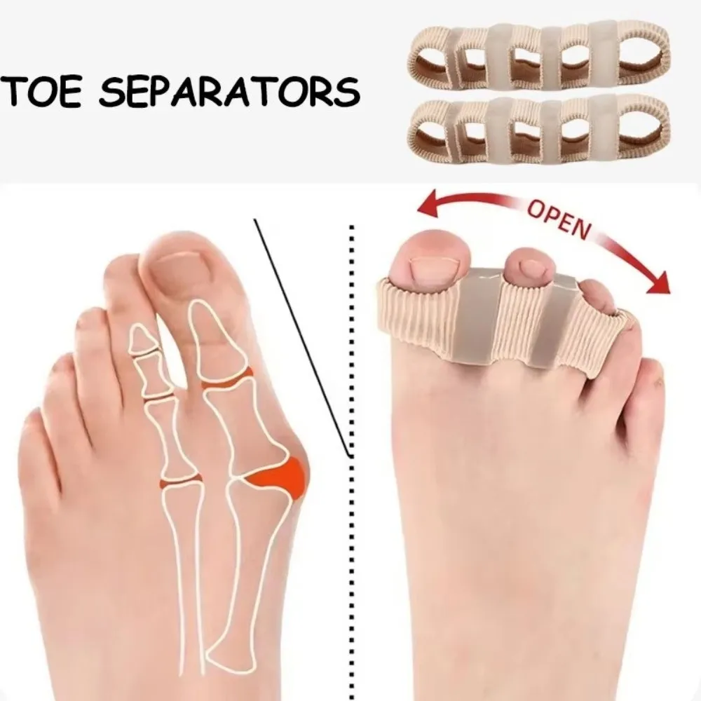 Picture 6: Foot Care Tool 5-3Hole Toe Separator Silicone Spacer Spreader Toe Corrector Soft Hallux Valgus Corrector Foot Care