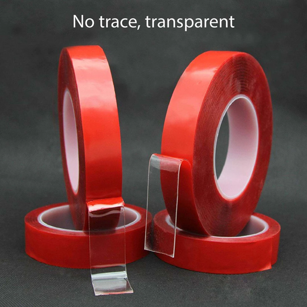 3 Meter Red Double Sided Strong Permanent Double-Sided Adhesive Glue Tape Super Sticky for Phone LCD Pannel Screen Car Repair