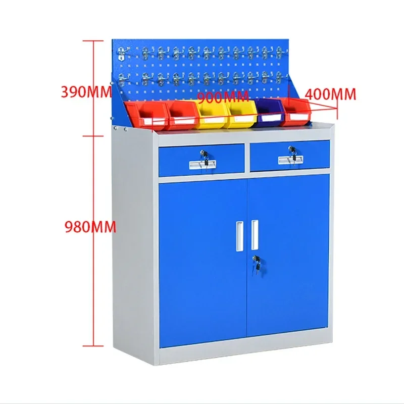 Heavy Metal Leather Garage Cabinet Tool Cabinet Workshop Thickened Safety Double Door Storage Cabinet