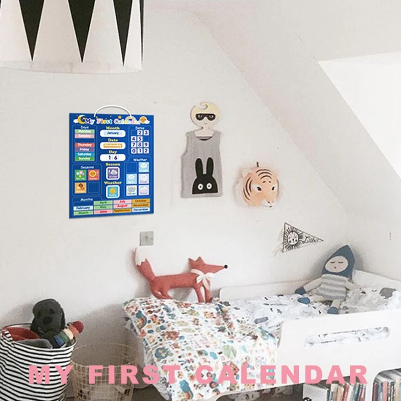 ГОРЯЧИЙ детский магнитный первый календарь, время, месяц, дата, день, сезон, погода, обучающая таблица, ранняя развивающая игрушка для мальчиков и девочек