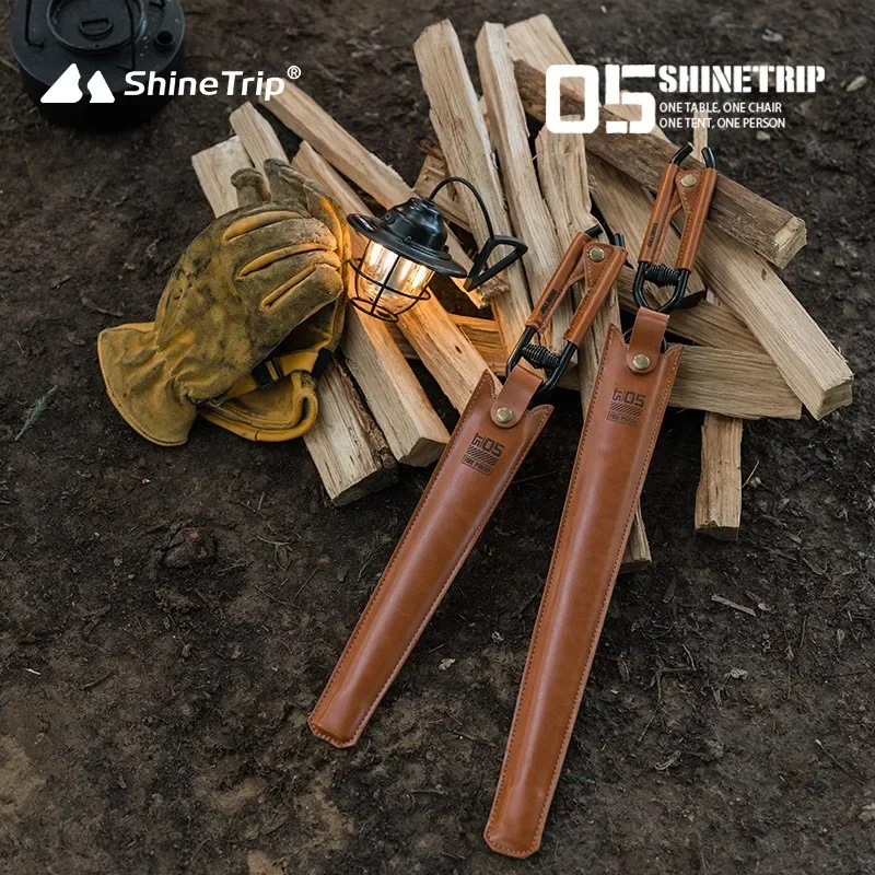 

ShineTrip Outdoor Fire Tong Thickened Anti-scalding Picnic BBQ Carbon Fire Tongs Lightweight and Portable Carbon Steel Fire Tong