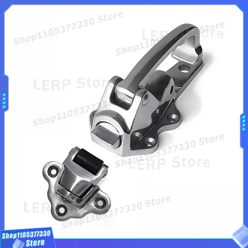 Heavy Duty 304 Stainless Steel Spring Loaded Handle Lock for Refrigerated Cabinet Truck Keyless Adjustable Secure Latch