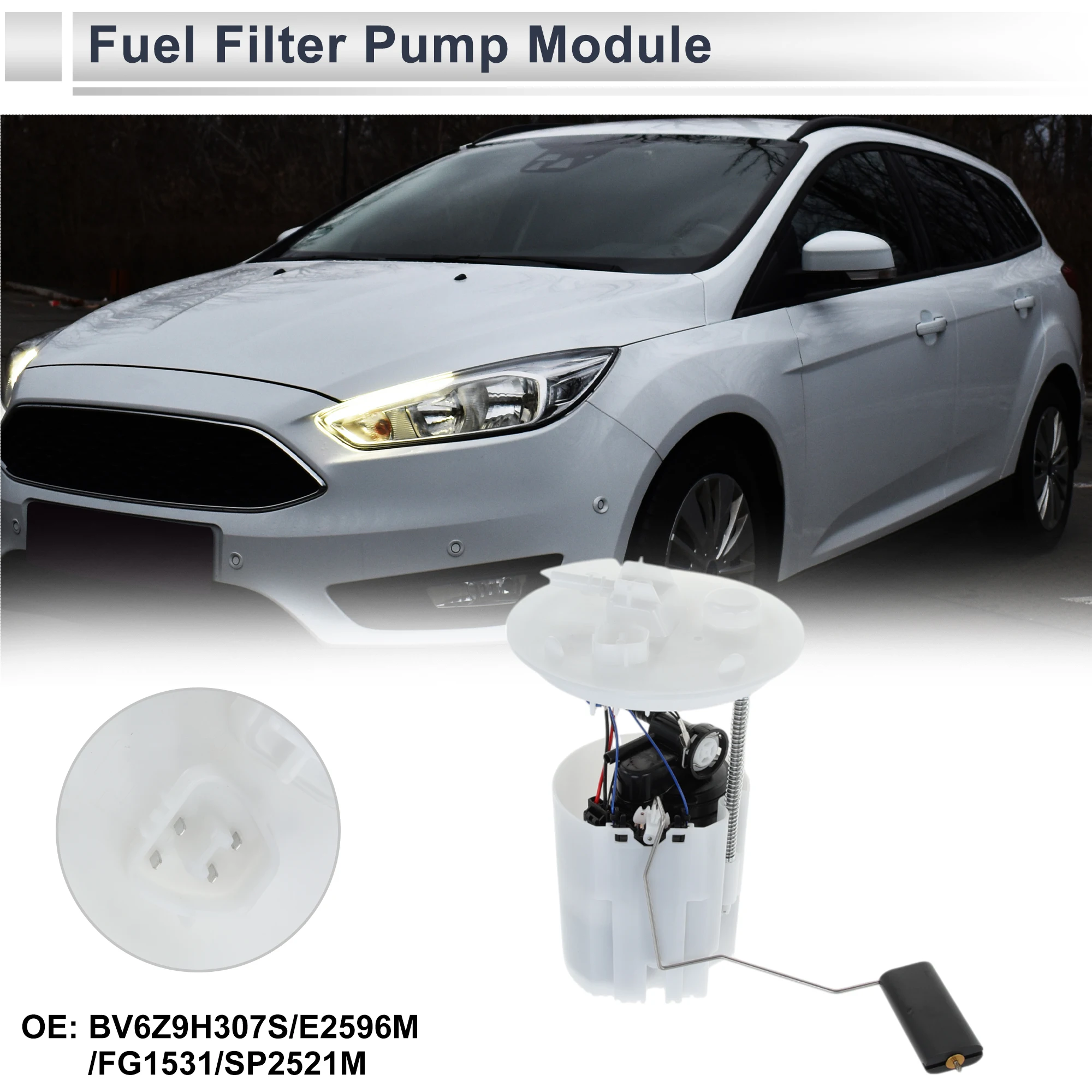 

X Autohaux Electric Fuel Pump Assembly for Ford Focus 2013 2014 2015 2016 2017 L4 2.0L Fuel Filter Pump Module No.BV6Z9H307S