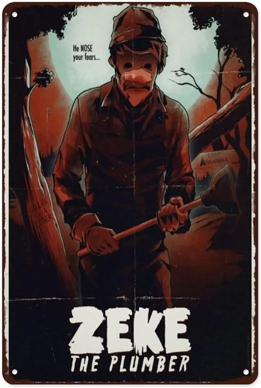 Vintage Metal Sign - Oulili Zeke The Plumber - 8x12 Inch Wall Art for Garage, Man Cave, Game Room, Coffee House Or Home Bar sign