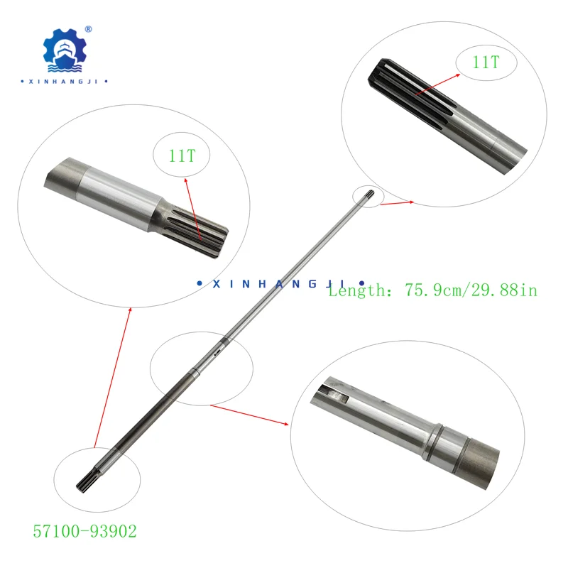 

57100-93902 57100-90L00 SHAFT ASSY, DRIVE Made in Taiwan for Suzuki Outboard Motor DF9.9 DF15 DT9.9 DT15 Boat Accessories