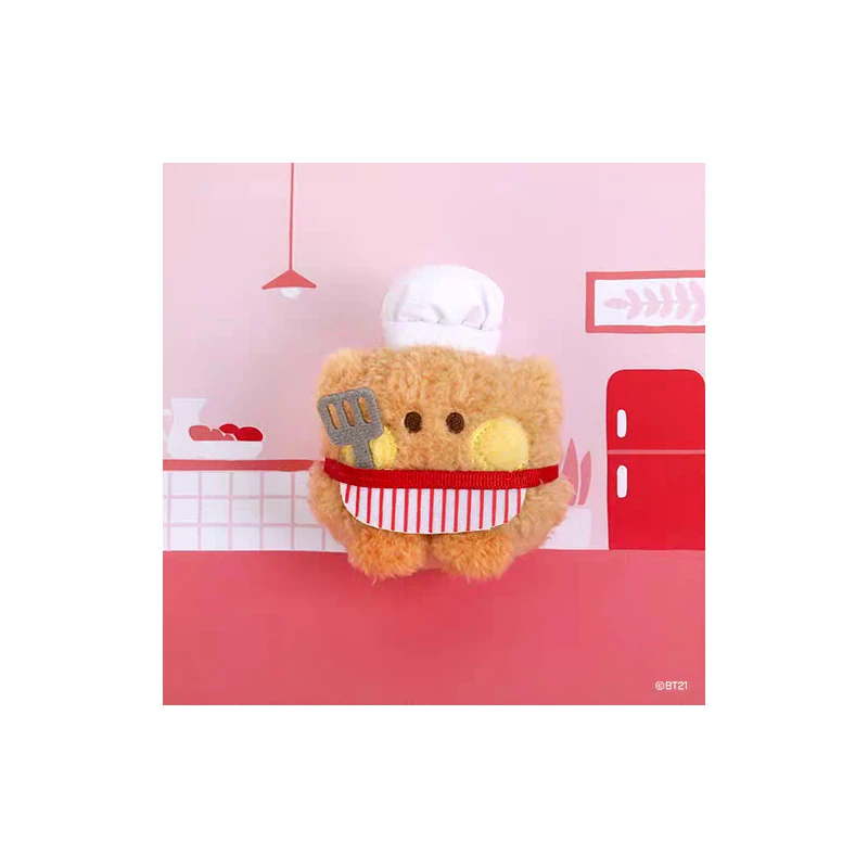

Linefriends Bt21 Bts Chef Series Cute Plush Doll Keychain Bag Pendant Interior Decoration Gifts Toy Collection for Kids