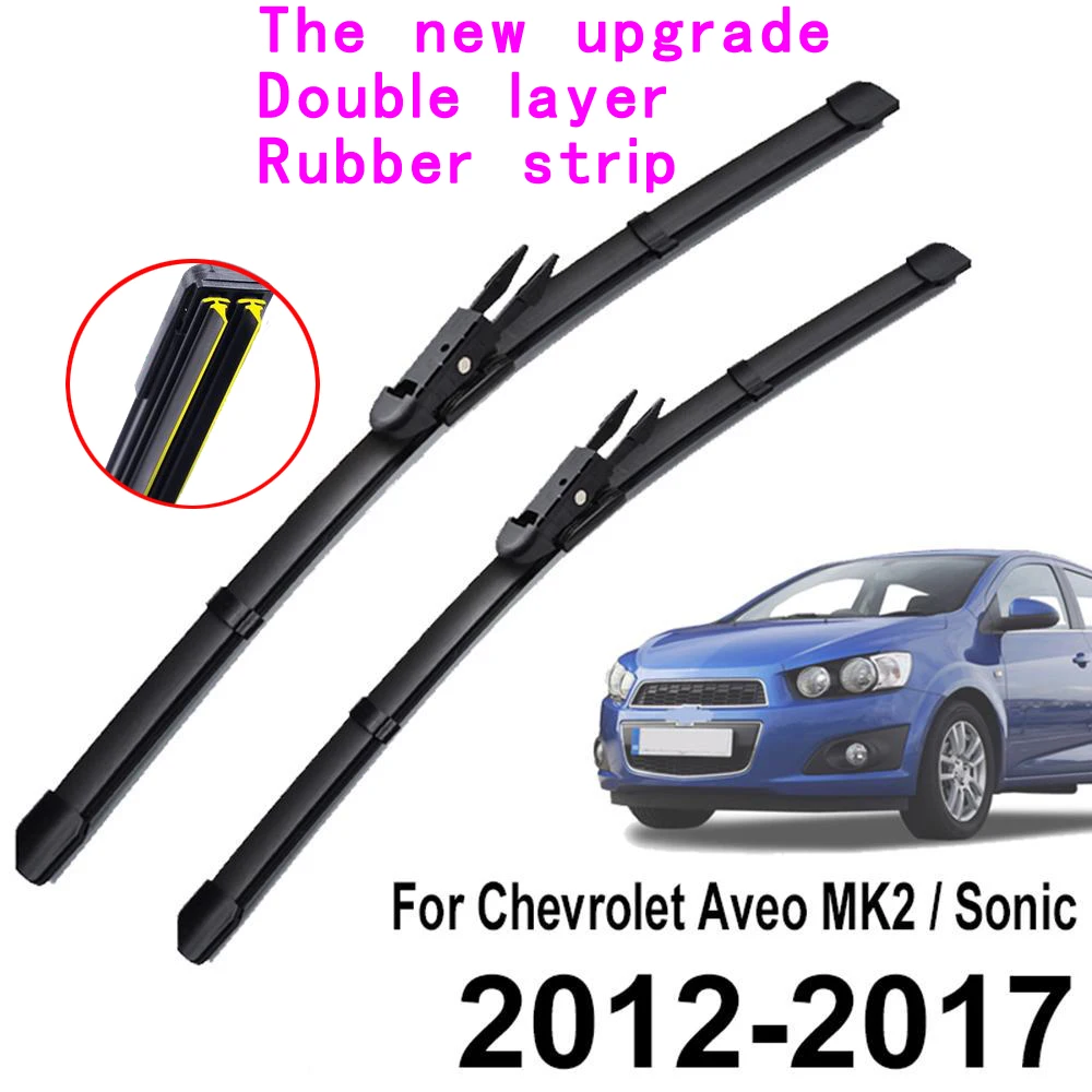 adohon 2Pcs Front Windshield Wiper Blades Set For Chevrolet Sonic Aveo 2012 2013 2014 2015 2016 2017 2018 2019 26