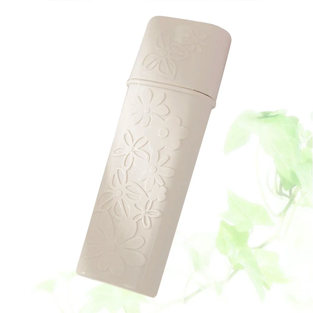 

Travel Toothbrush Box Portable Lightweight Container for Hiking Camping Prevents Brush Hair Deformation Beige Toothbrush Case