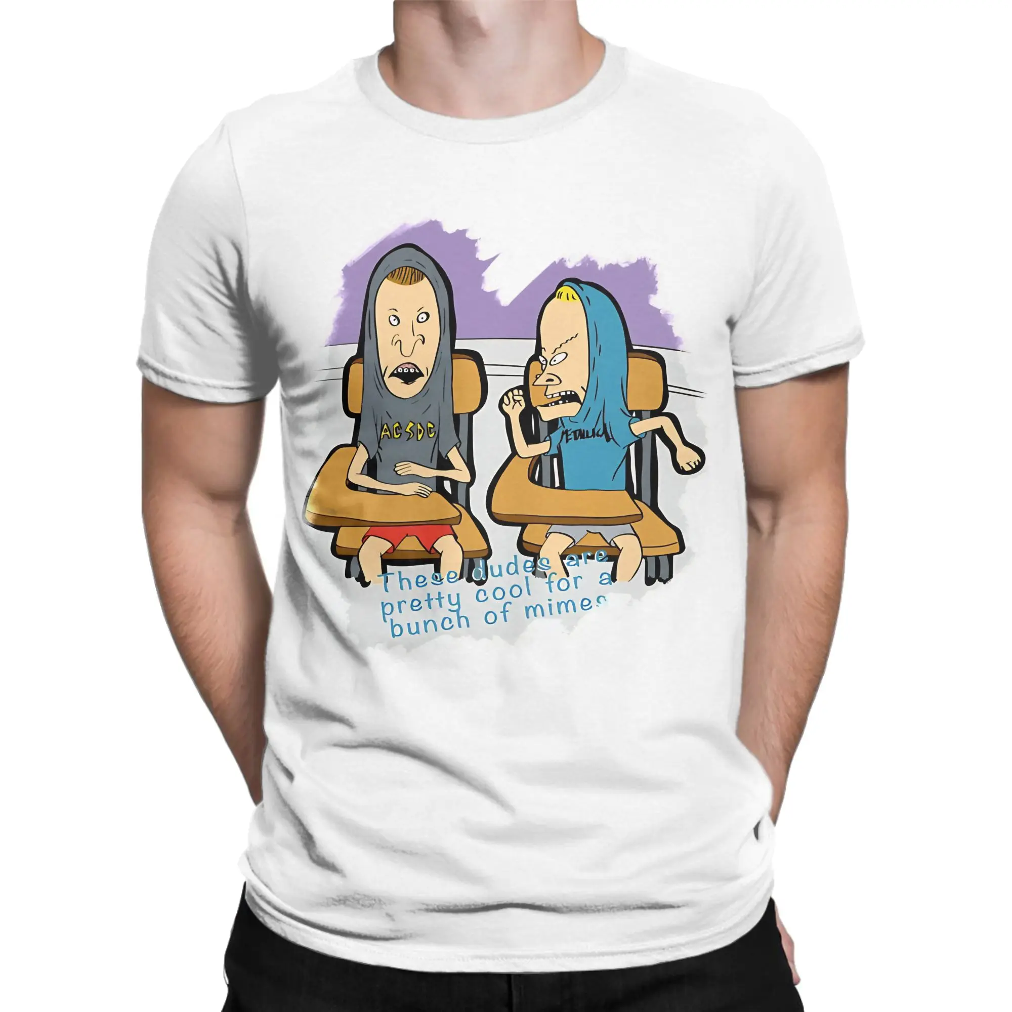 

Casual Beavis and Butthead T Shirt For Men Women Cotton Short Sleeve Cartoon O-neck Summer TopsTops